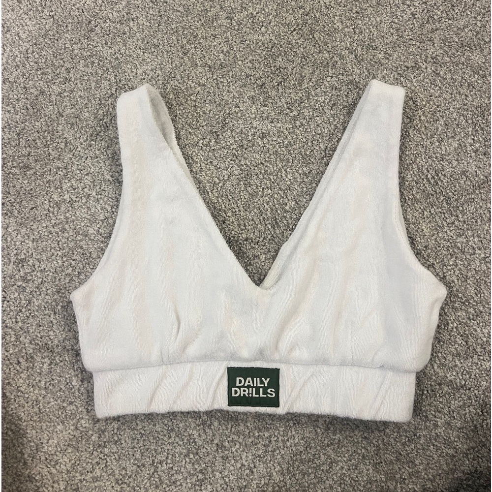 Daily Drills Terry Bra White- Small